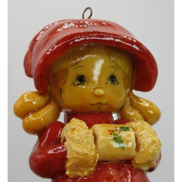 Vintage 1980 EDR Handmade Dough Ornaments Lot 4 - Gnome & Children Folk Art - Picture 10 of 16